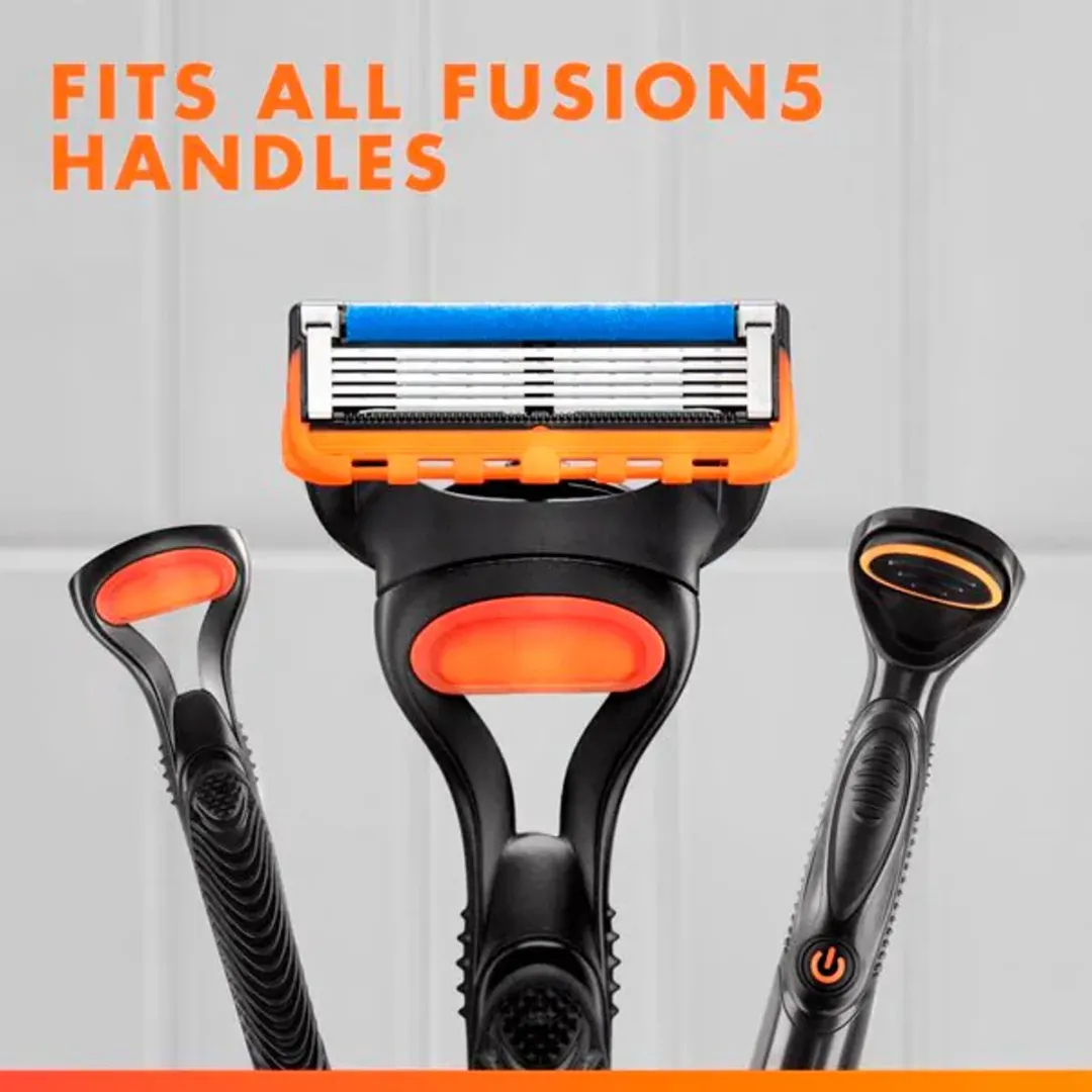 Gillette Fusion 5 Scheerset - 3 Navulscheermesjes Oranje/Zwart