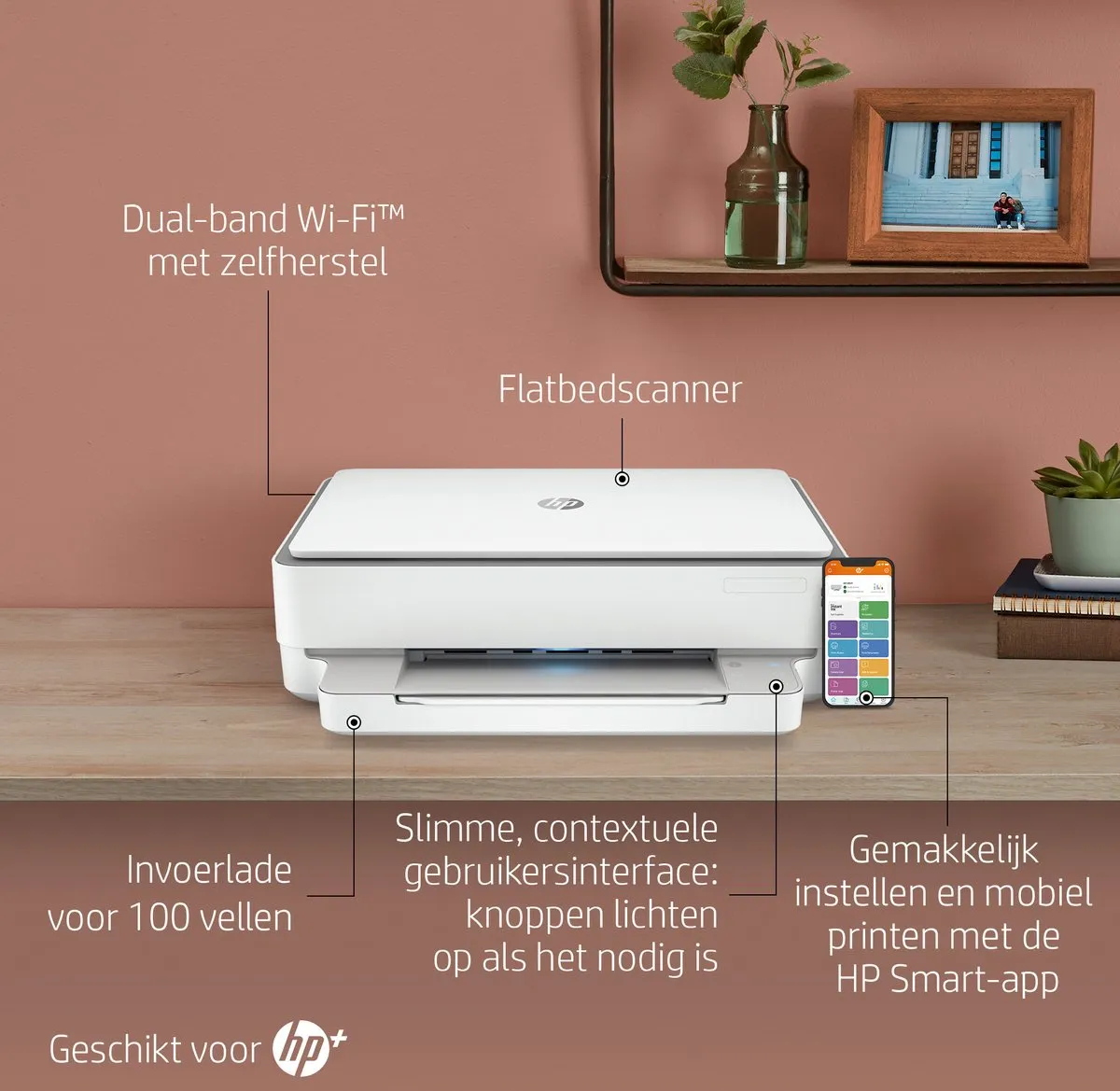 HP ENVY 6020e All-in-One Printer 223N4B - Wit - afbeelding 4 van 6