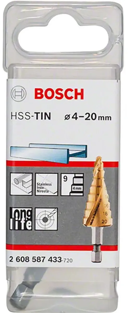 Bosch Trappenboor HSS-TiN 4-20 x 70,5mm 2608587433 - afbeelding 6 van 6