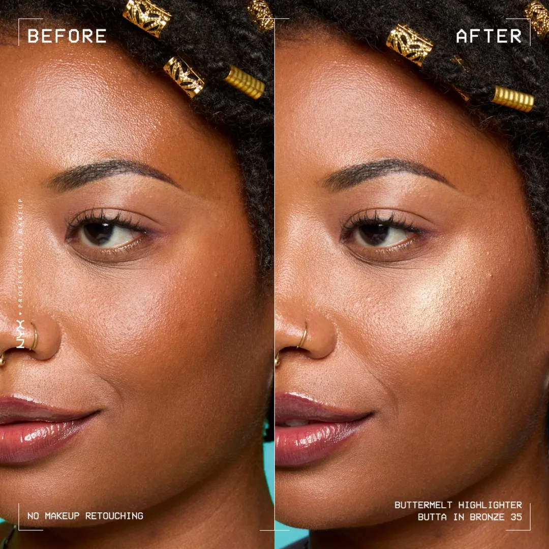 NYX Buttermelt Highlighter Butta In Bronze 5g - afbeelding 6 van 6