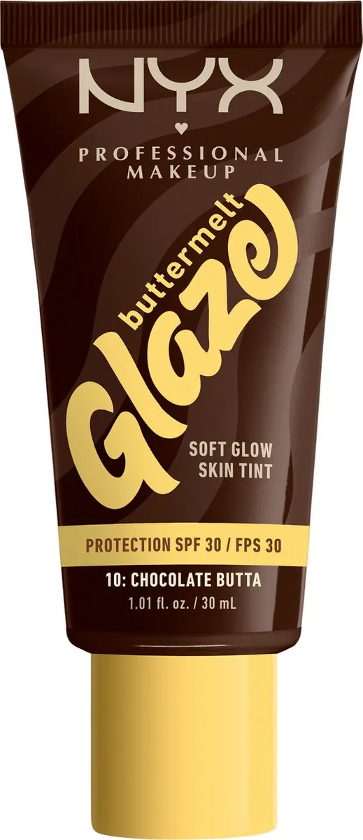 NYX Professional Makeup Buttermelt Glaze Foundation Chocolate Butta - SPF 30 - 30ml