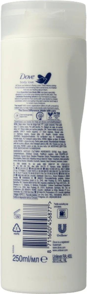 Dove Essential Body Milk Vrouwen 250ml