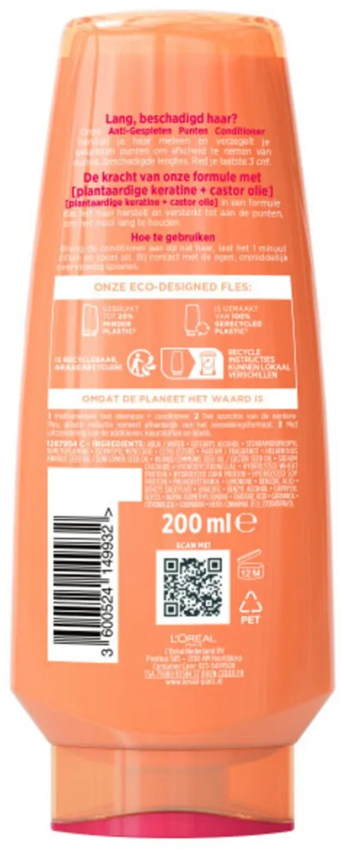 L'Oréal Paris Elvive Dream Lengths Conditioner 200ml - Beschadigd haar
