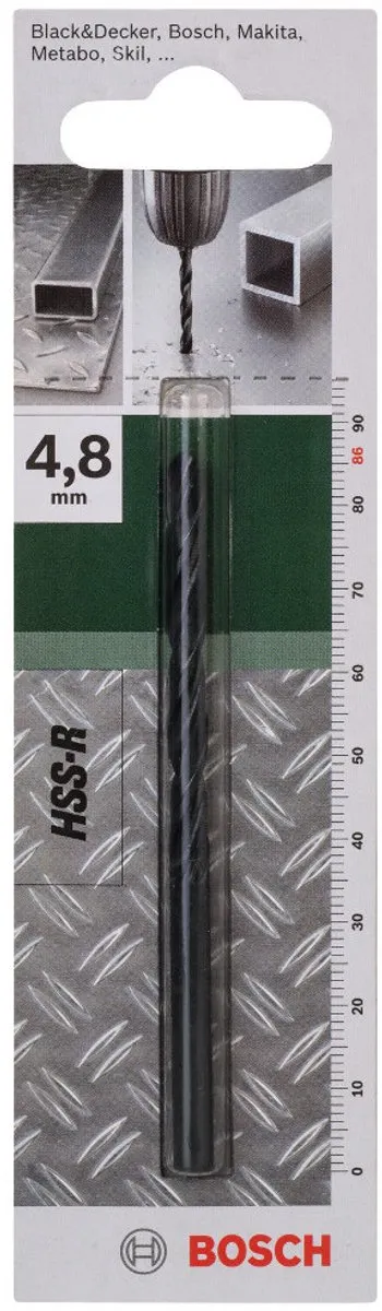 Bosch Metaalboren HSS-R DIN 338 4,8mm x 52mm - 1 Stuk
