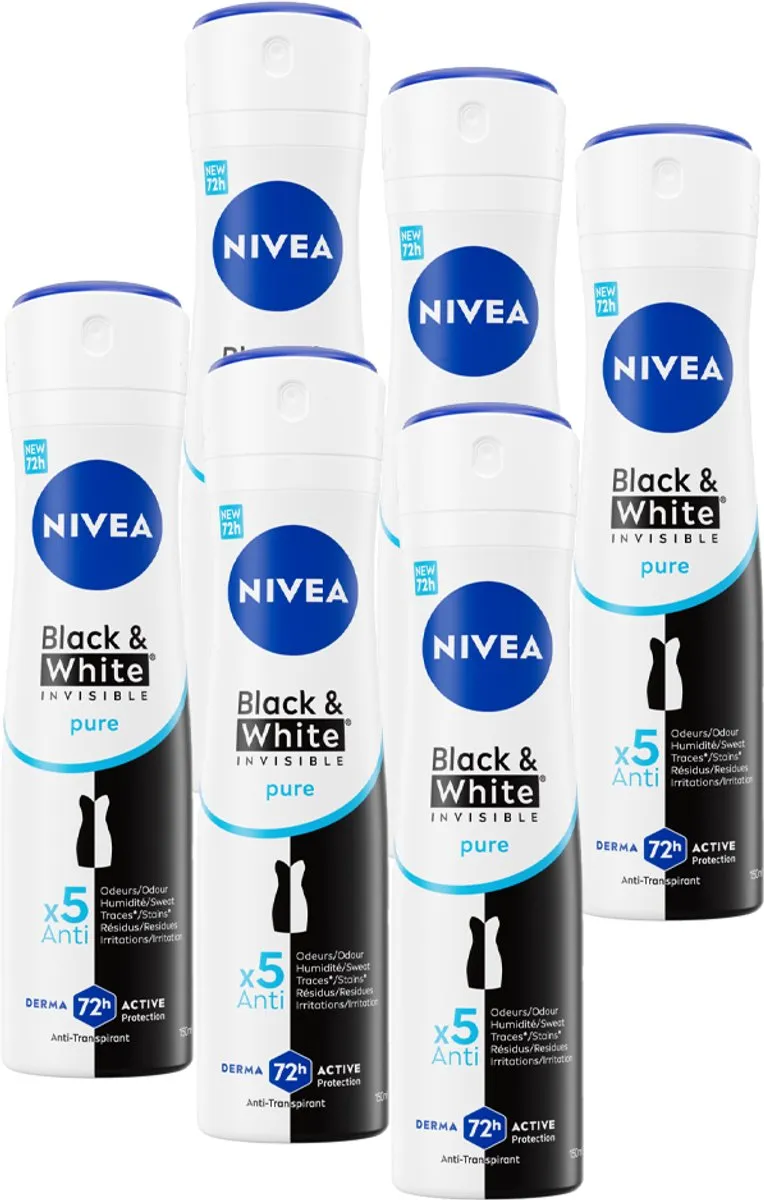 NIVEA Invisible For Black & White Deo Spray 72u