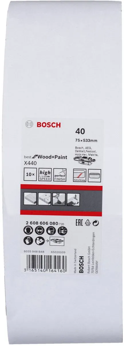 Bosch 10 Schuurvellen 115x280mm - Exponent Wood & Paint