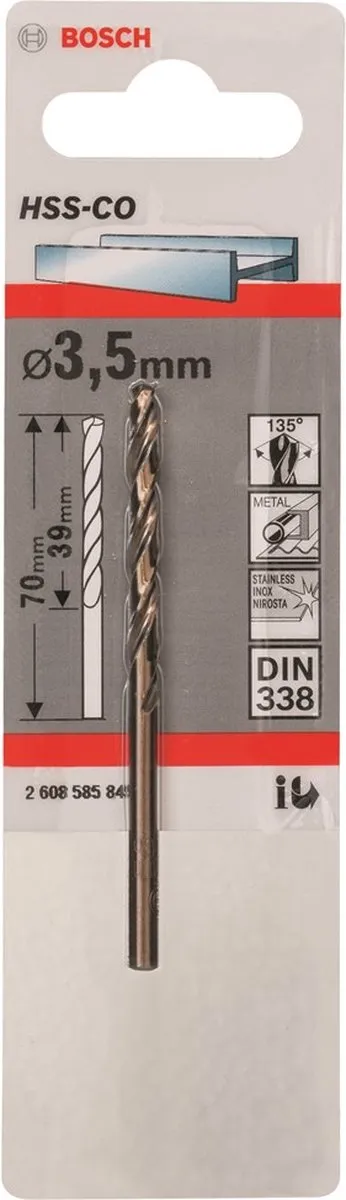 Bosch Metaalboor HSS-Co 3,5mm x 39mm - 1 Stuk