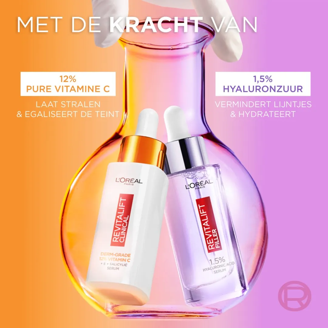 L'Oréal Paris Revitalift Hyaluronzuur & Vitamine C Serum - 2x30ml