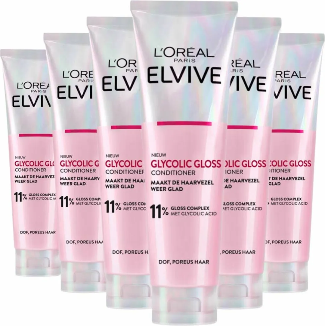L'Oréal Paris Elvive Glycolic Gloss Conditioner 6x150ml