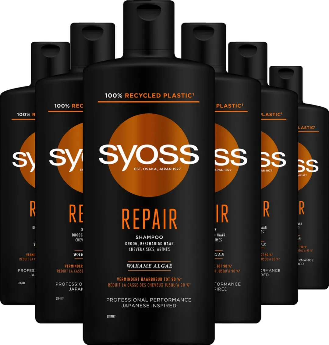 SYOSS Repair Shampoo - Droog & Beschadigd Haar 6x440ml