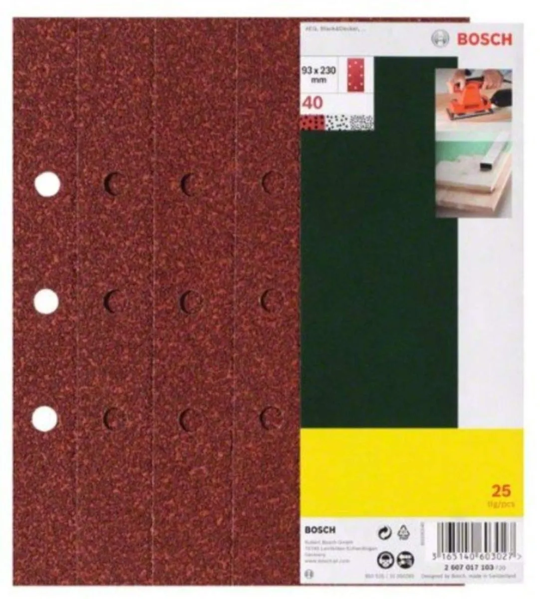 Bosch 25-delige Schuurbladenset 240 korrel - 93x230mm