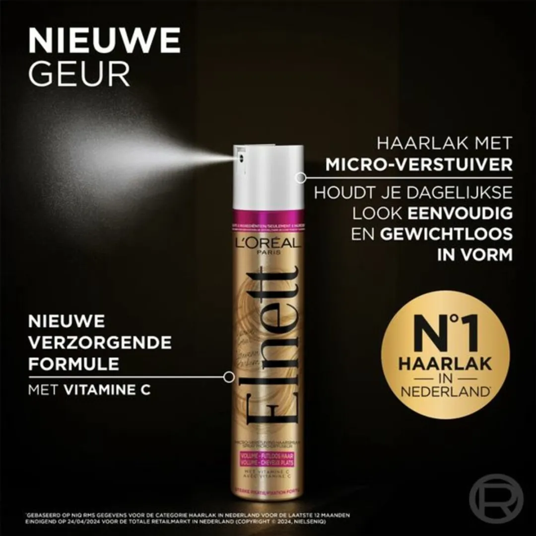 L'Oréal Elnett Satin Volume Haarspray Extra Sterk - 3x200ml