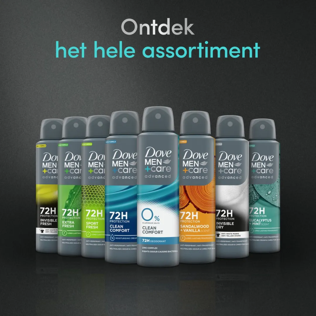 Dove Men+Care Advanced Deodorant Spray 150ml - 6 Stuks
