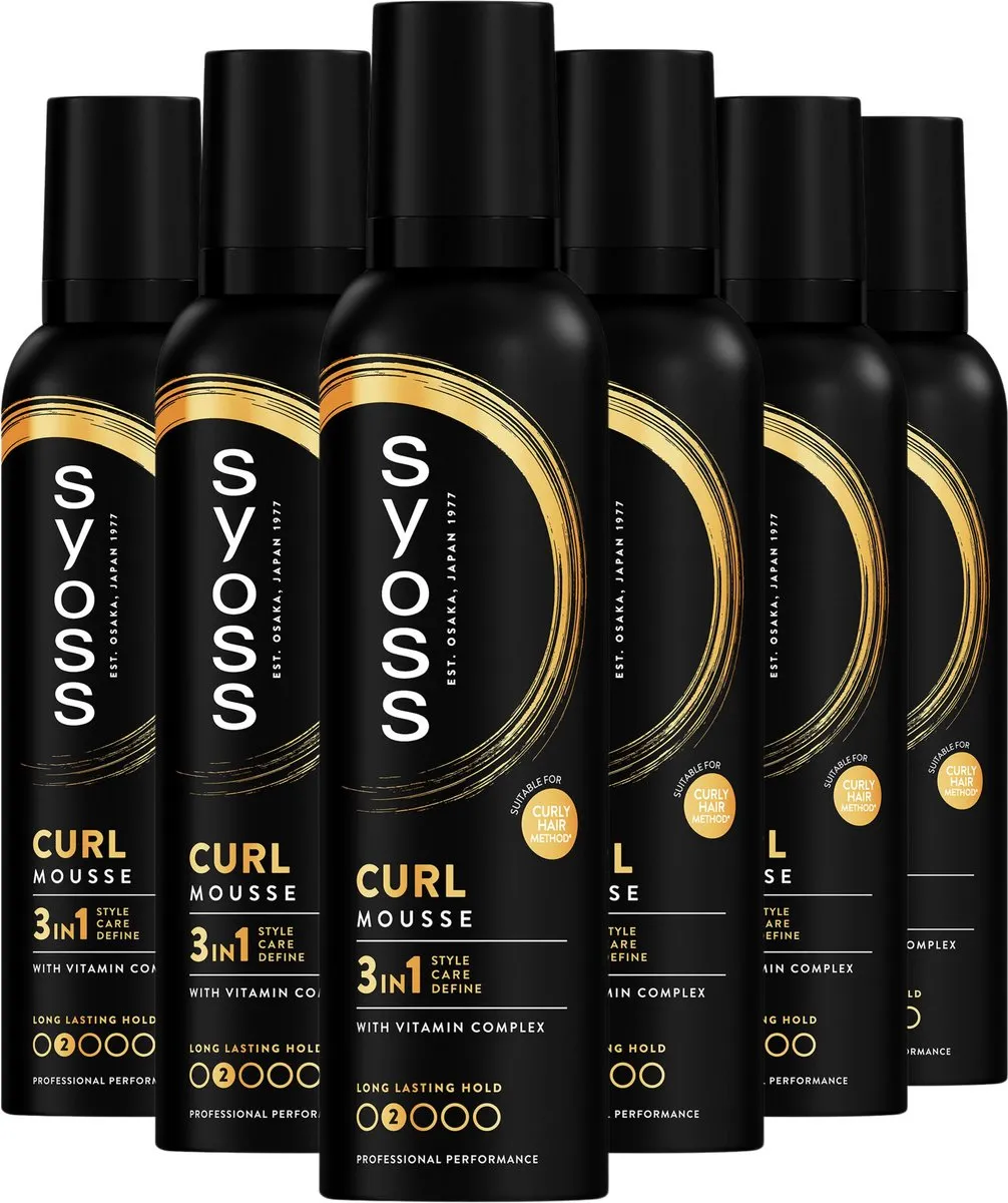 Syoss Curl Haarmousse 1500ml - 6x250ml