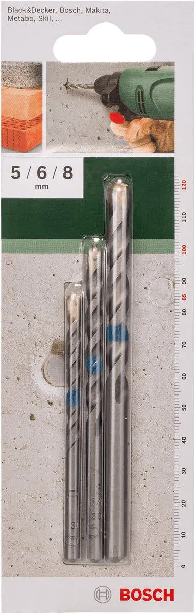 Bosch Betonboor Set 5x85/6x100/8x120mm - 3 Stuks