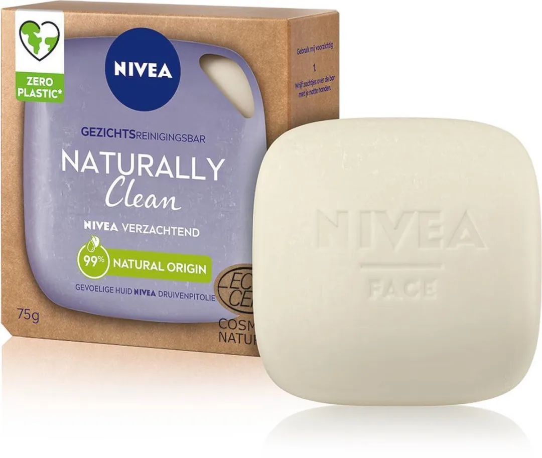NIVEA Naturally Clean Gezichtsreinigingszeep 75g