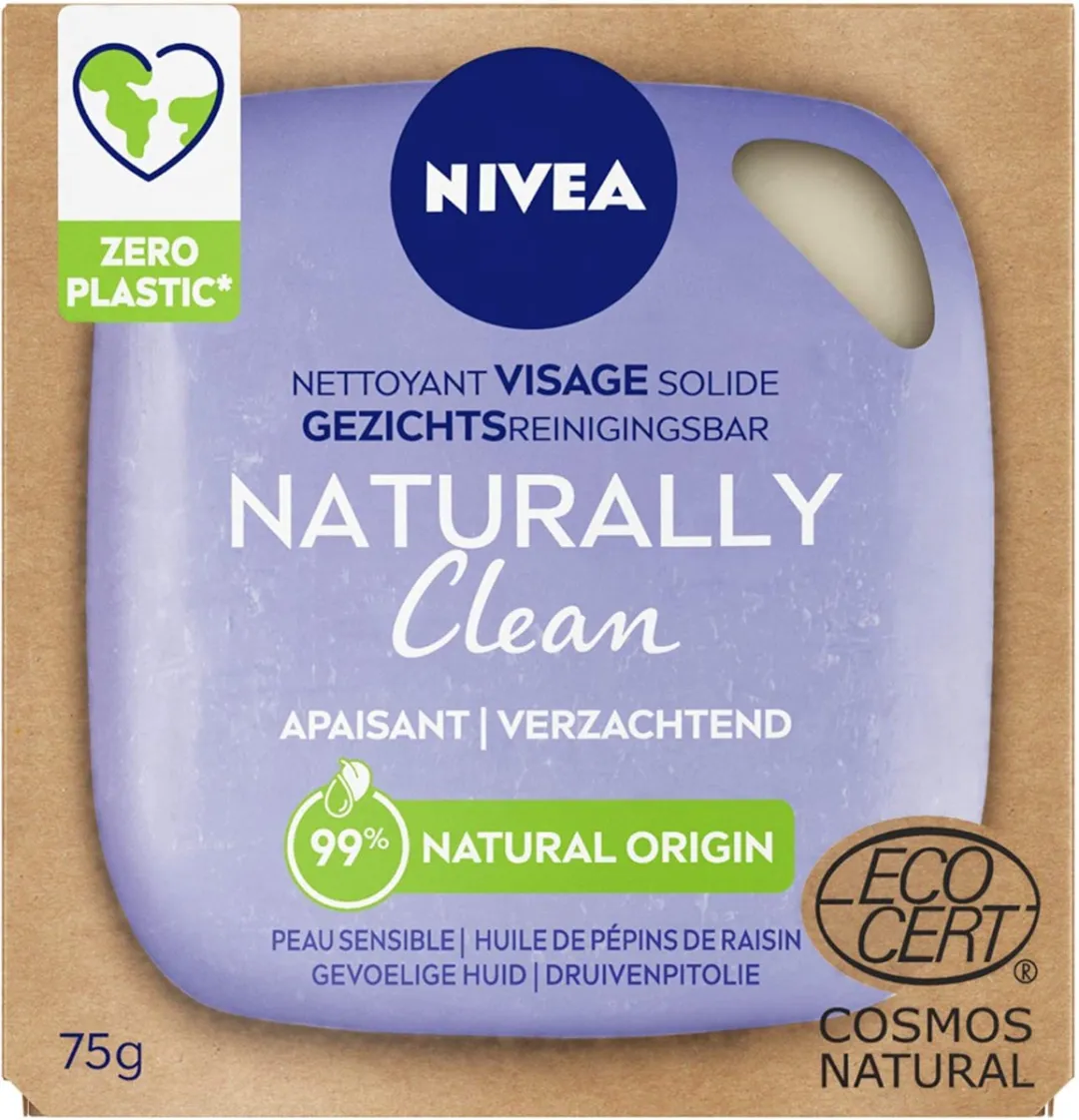 NIVEA Naturally Clean Gezichtsreinigingszeep 75g - afbeelding 6 van 6