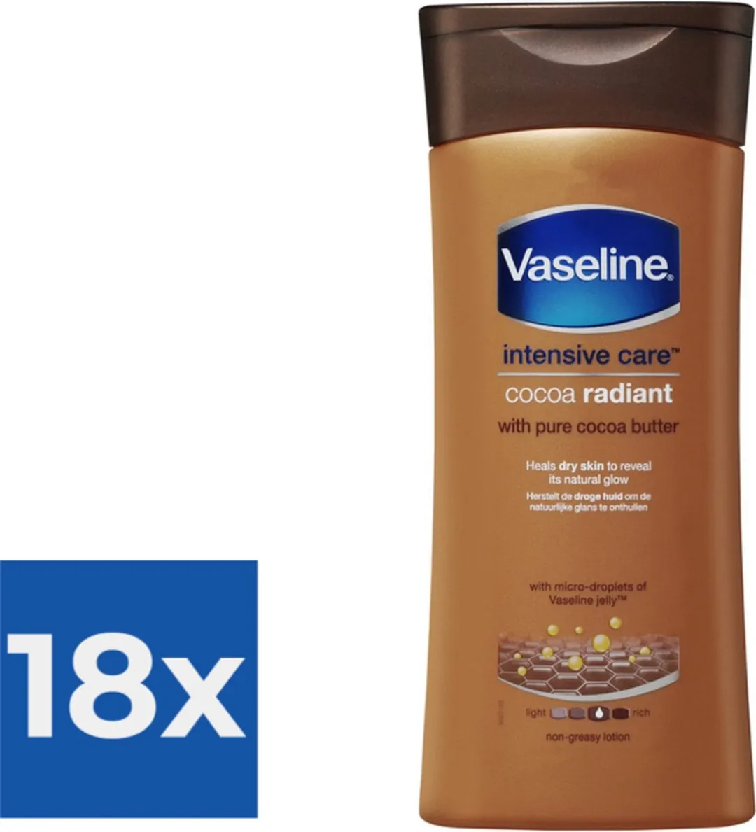 Vaseline Cocoa Radiant Intensive Care Bodylotion 200ml
