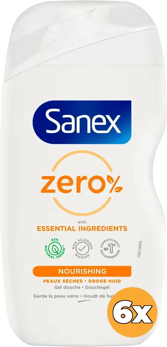 Sanex Zero% Nourishing Douchegel 6x400ml