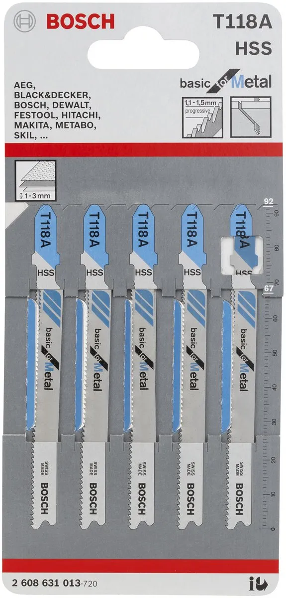 Bosch Decoupeerzaagblad T 118 A - 5 Stuks