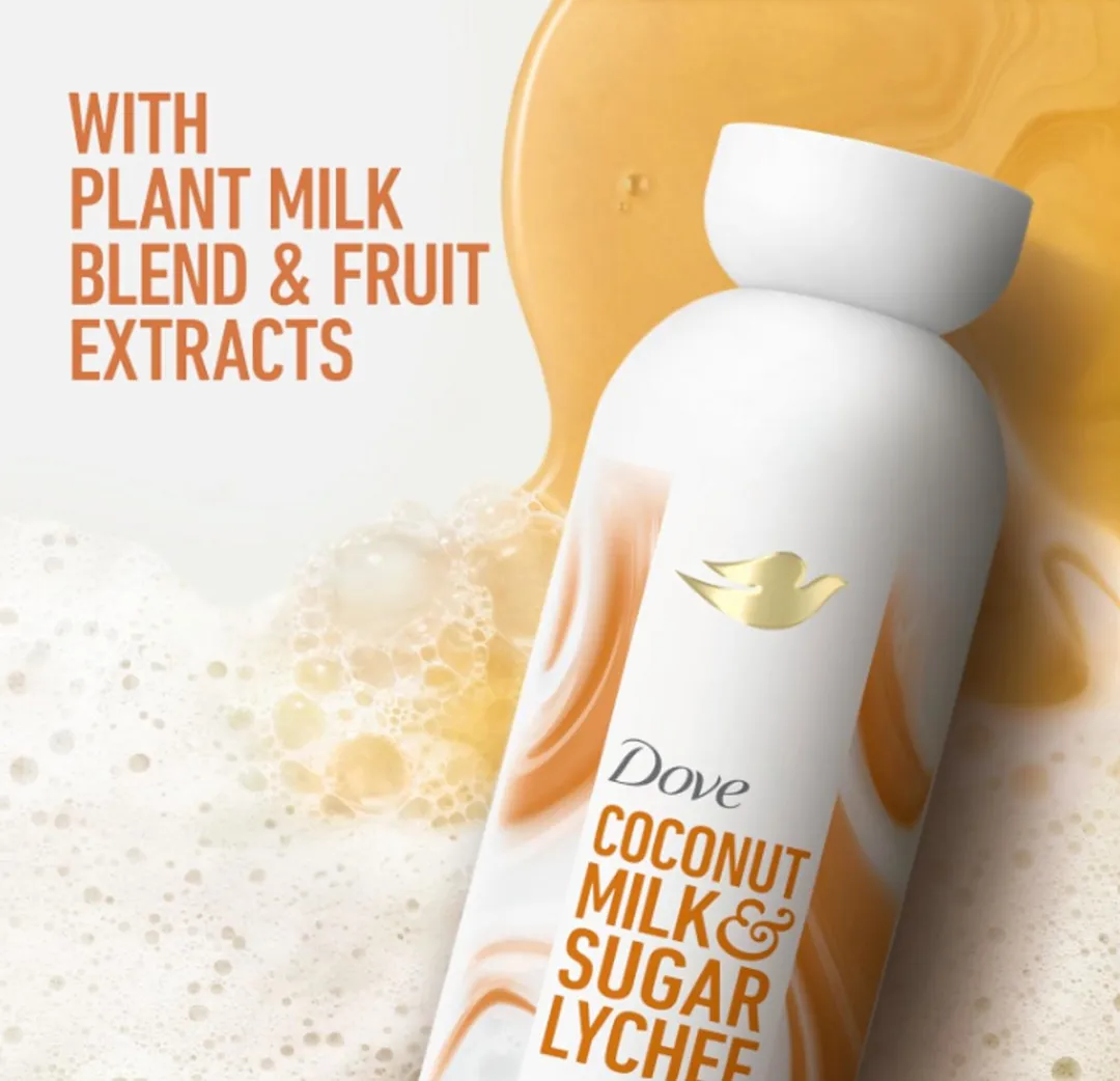 Dove Plant Milk Douchegel Kokos & Lychee 517ml - Sulfaatvrij