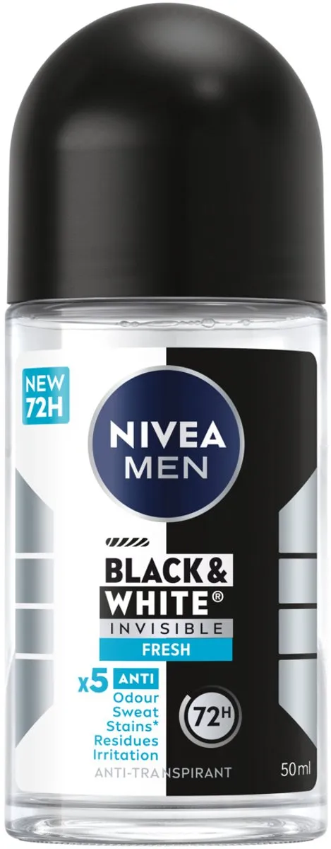NIVEA MEN Invisible for Black & White Anti-Transpirant Roller - 300ml
