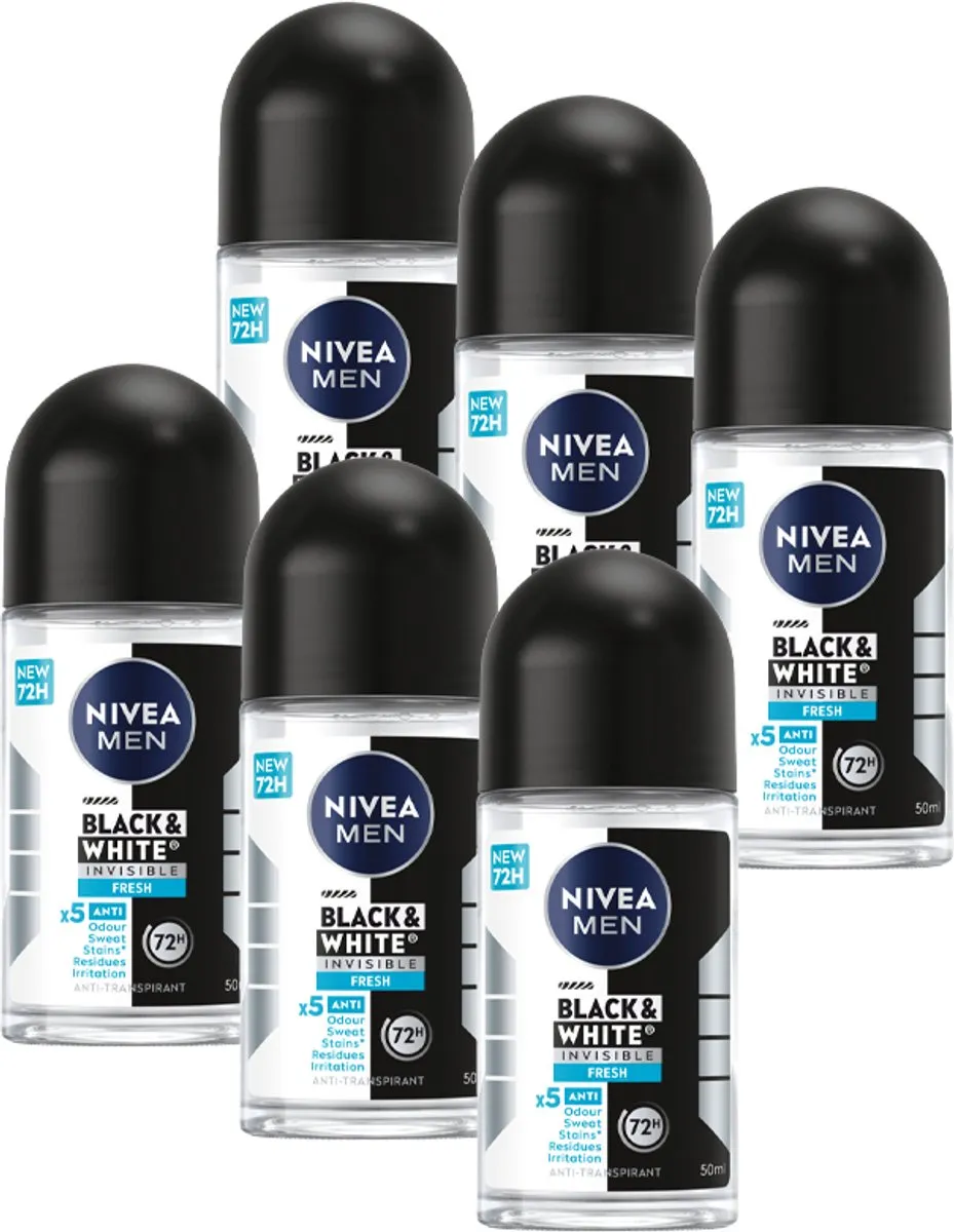 NIVEA MEN Invisible for Black & White Anti-Transpirant Roller
