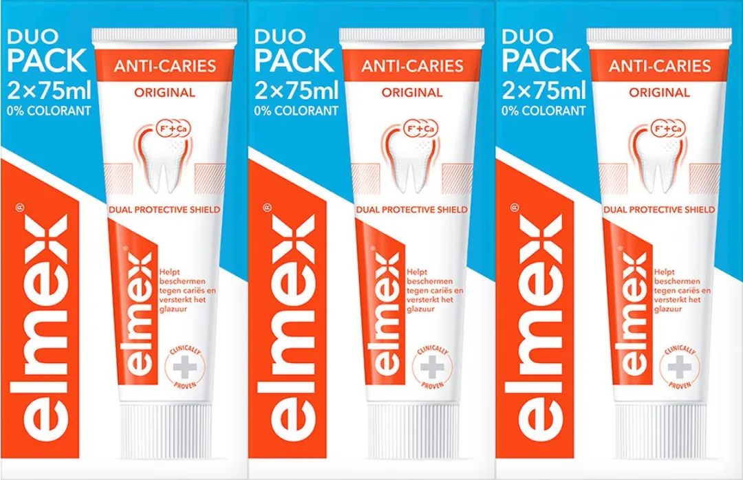 Elmex Anti-Cariës Tandpasta 75ml - 6x2 Stuks