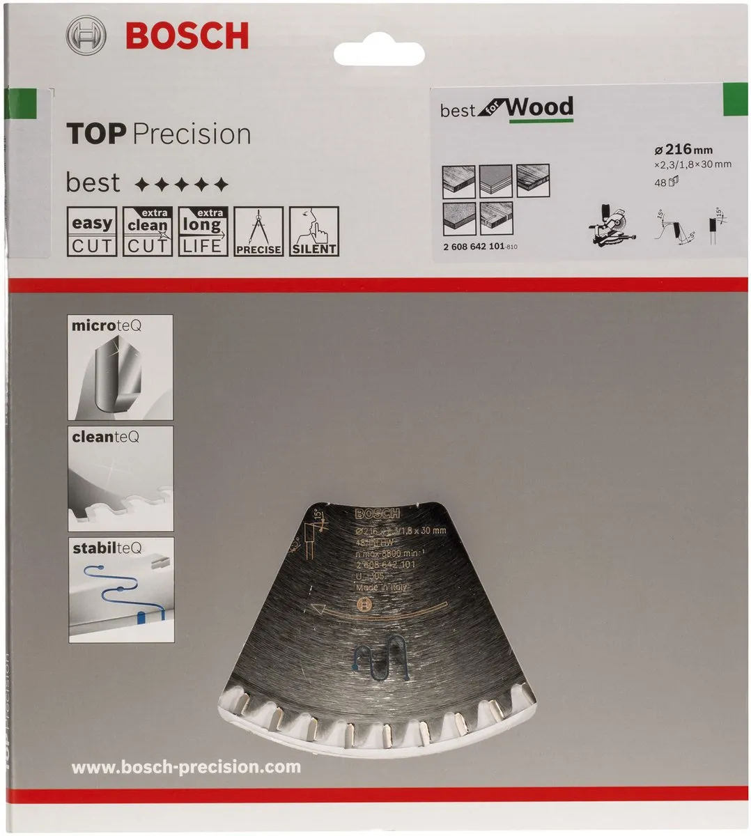 Bosch Professional Cirkelzaagblad TOP WOOD 216mm - 48 Tanden