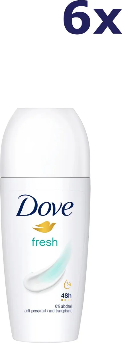 Dove Fresh Deo Roller - 6x50ml