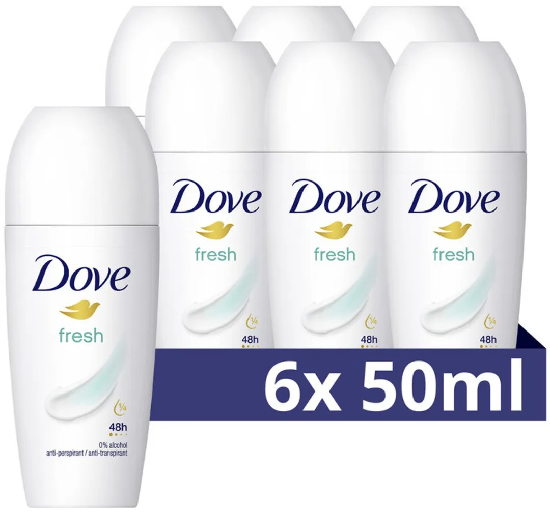 Dove Fresh Deo Roller - 6x50ml