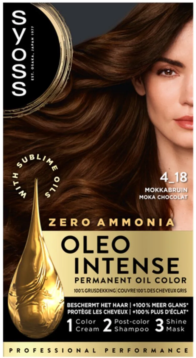 SYOSS Oleo Intense Haarverf 4-18 Mokka Bruin - 345ml