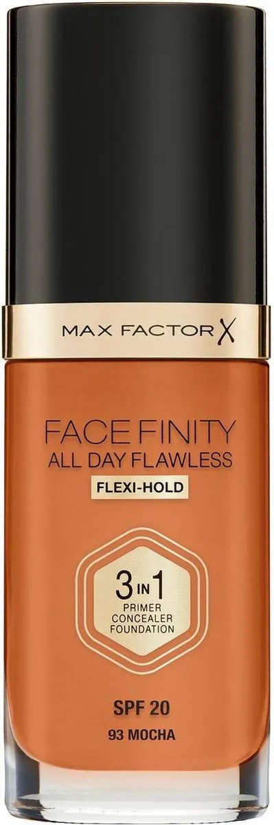 Max Factor Facefinity 3-in-1 Flexi Hold Foundation 93 Mocha - 30ml