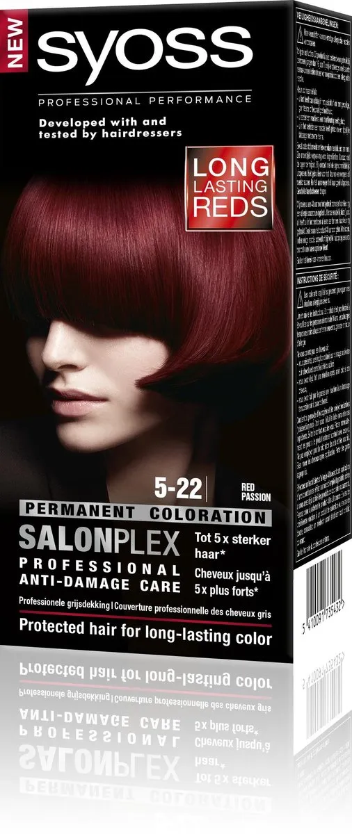 Syoss Color 5-22 London Rood Permanent Haarkleuring 115ml