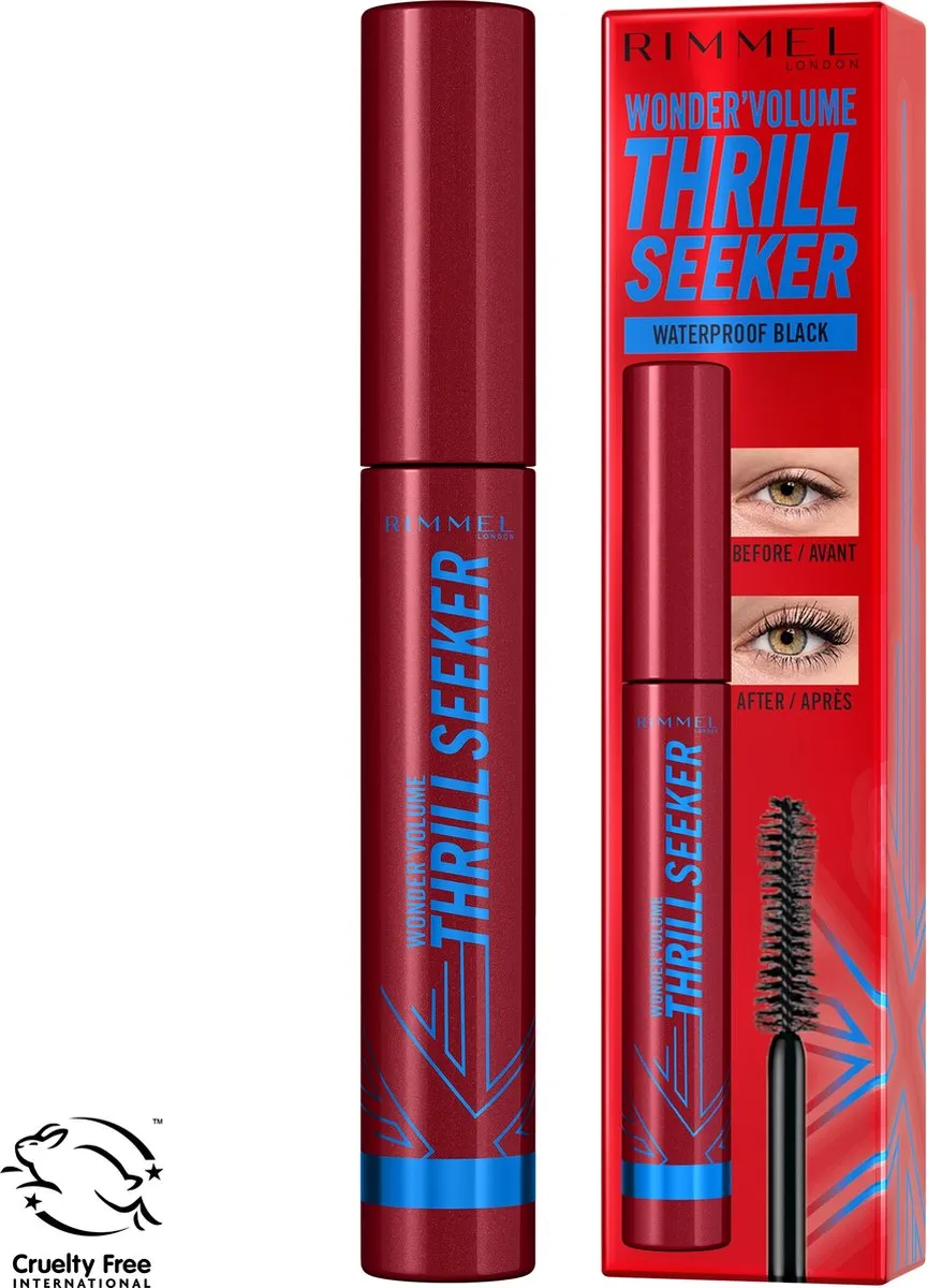 Rimmel London Wonder'Volume Thrillseeker Waterproof Mascara 001 - Zwart
