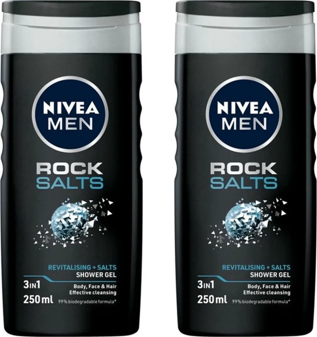 NIVEA Men Rock Salts Douchegel 2x250ml