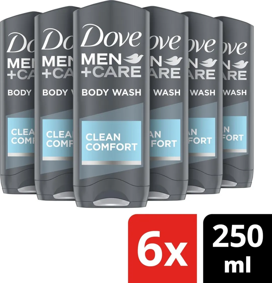 Dove Men+Care Clean Comfort Douchegel - 6x250ml