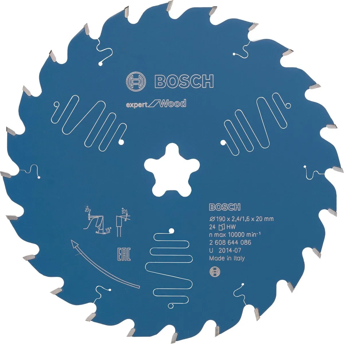 Bosch Expert for Wood Cirkelzaagblad 190mm