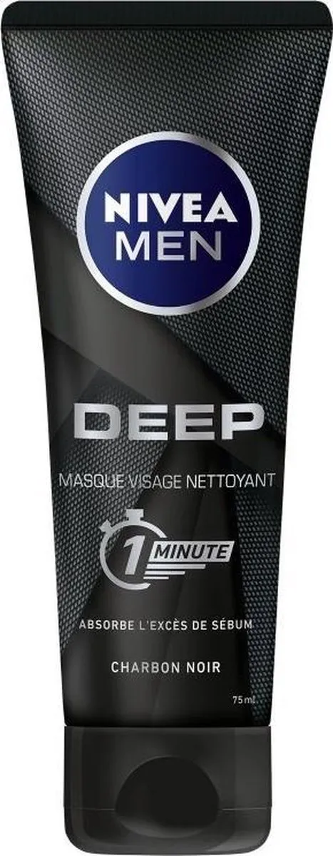 NIVEA MEN Masque Visage Deep Charbon Noir 75ml