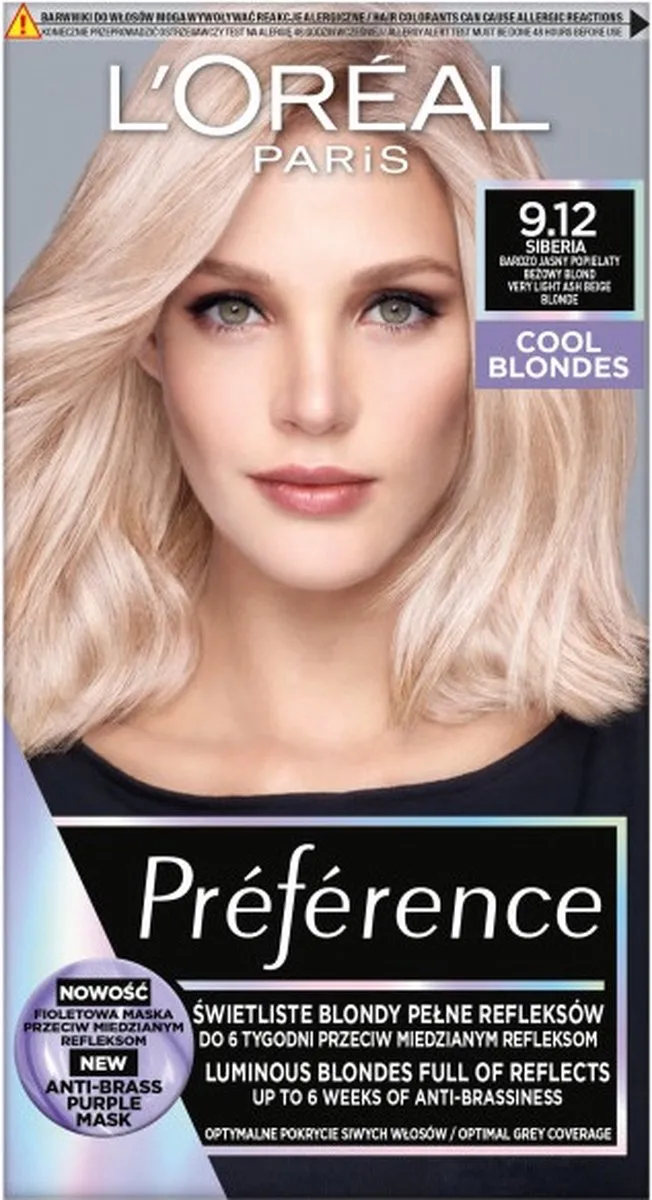 L'Oréal Paris Voorkeur Koele Blondines 9.12 Siberië Kleurspoeling 1ml