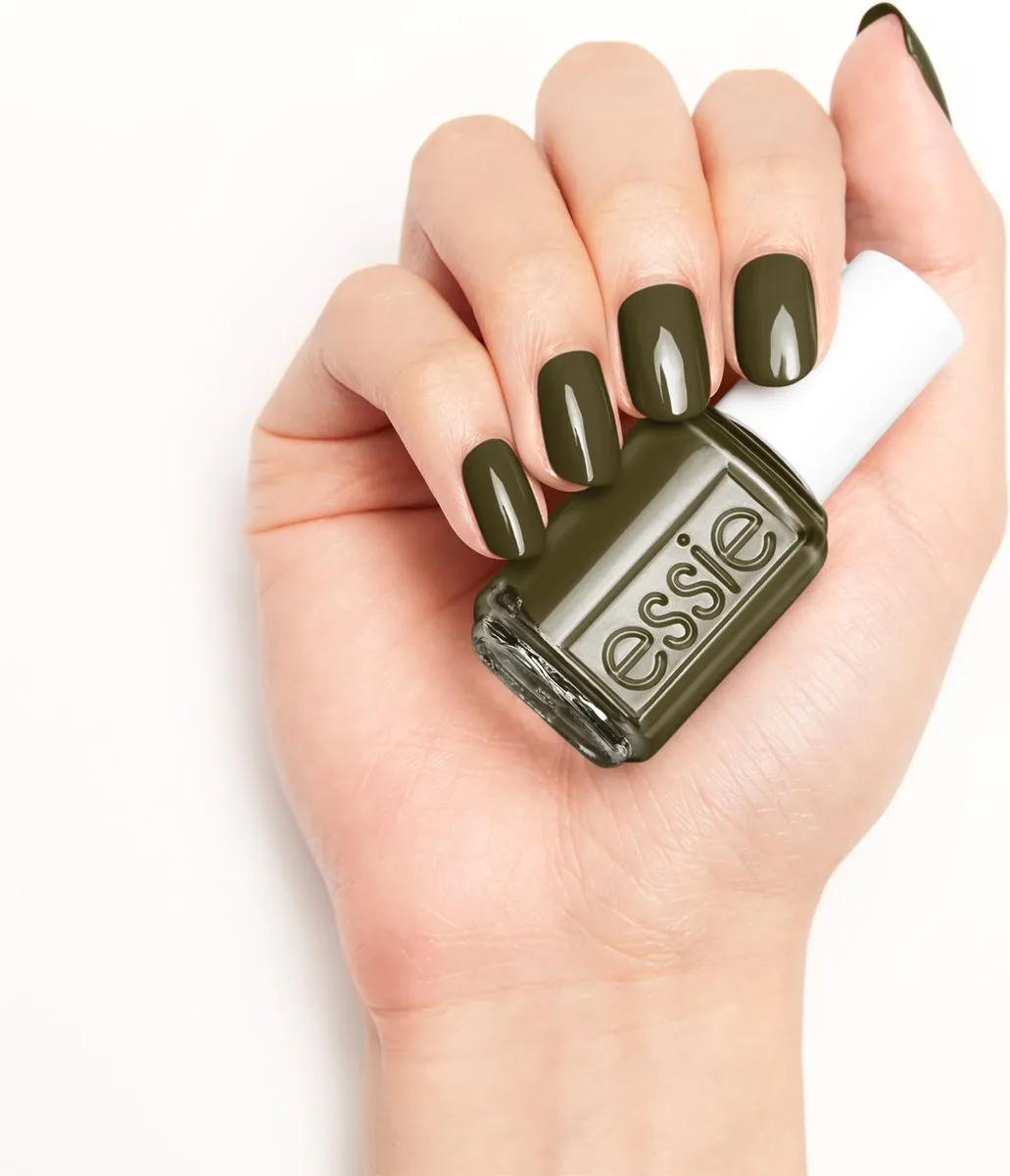 essie 924 Meet Me at Midnight Nagellak - Olijfgroen Glanzend - 13,5 ml
