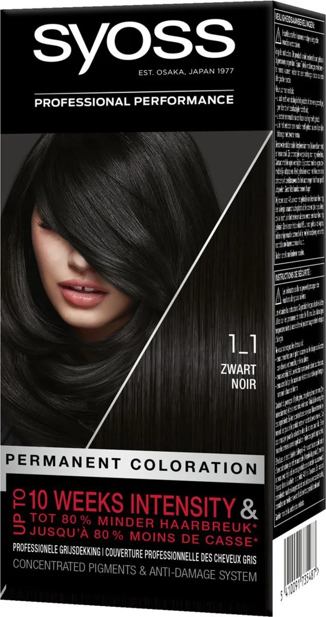 SYOSS Color Baseline 1-1 Zwart Haarverf 115ml