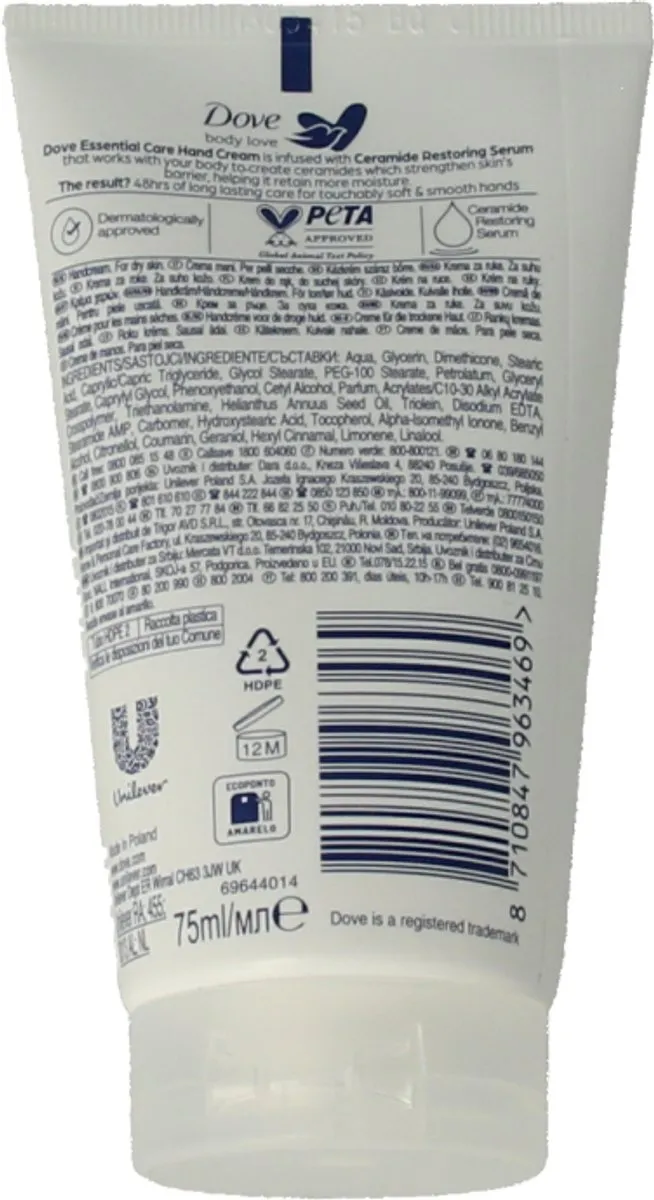 Dove Handcrème Body Love Essential Care 135g