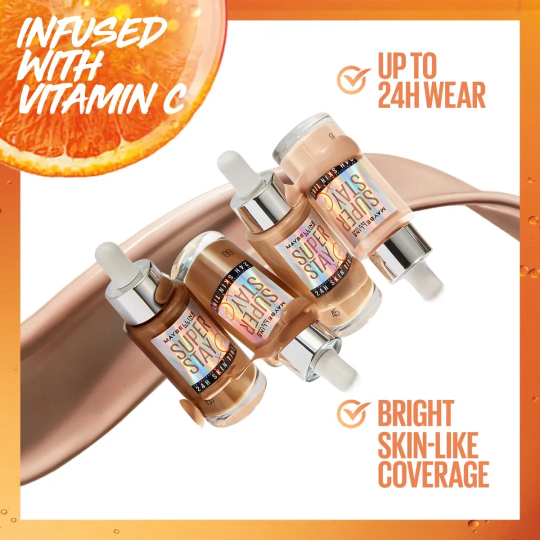 Maybelline Superstay 24H Skin Tint Foundation 130ml - Medium