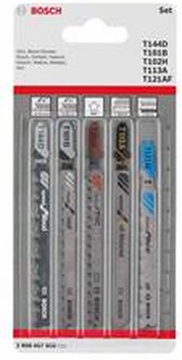 Bosch Set T-Shank 5 Stuks - o.a. Hout/MDF/Kunststof