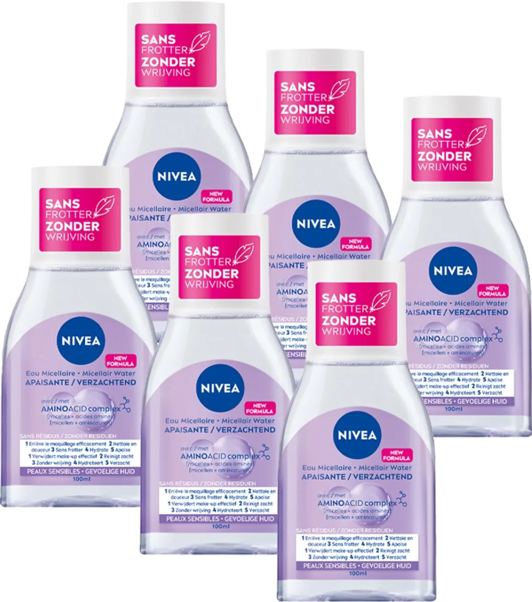 NIVEA Essentials Soothing Micellair Water 6x100ml