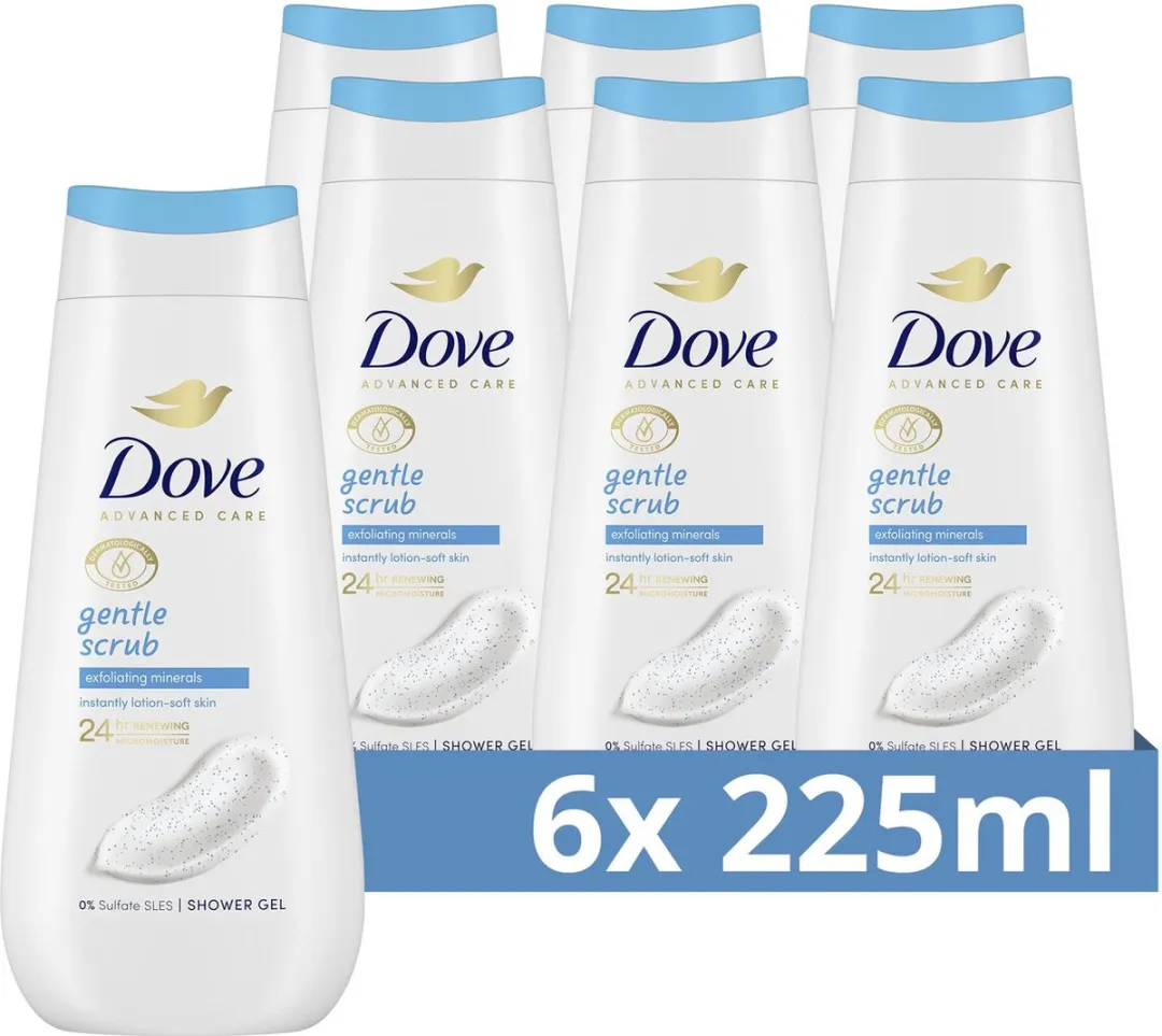 Dove Advanced Care Gentle Scrub Douchegel - 6x225ml