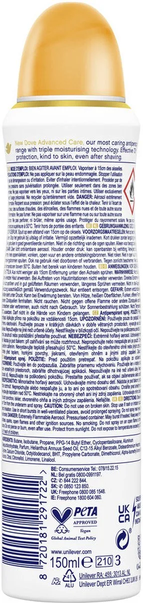 Dove Deodorant Spray Passion Fruit & Lemongrass 150ml