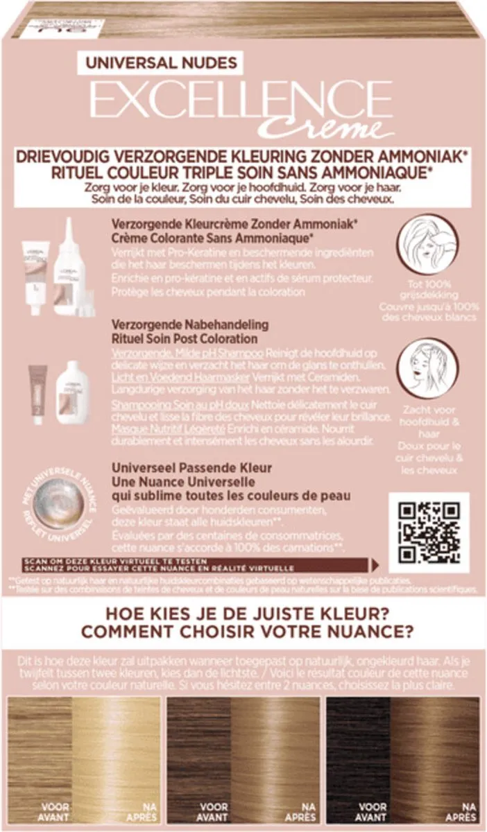 L'Oréal Paris Excellence Universal Nudes 9U Haarverf - Permanent - 268g