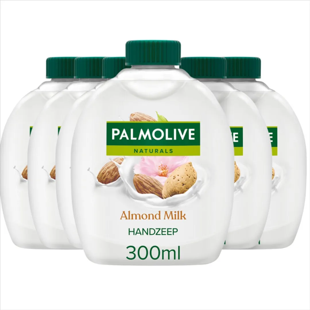 Palmolive Handzeep Naturals Navulling Amandel Melk - 6x300ml